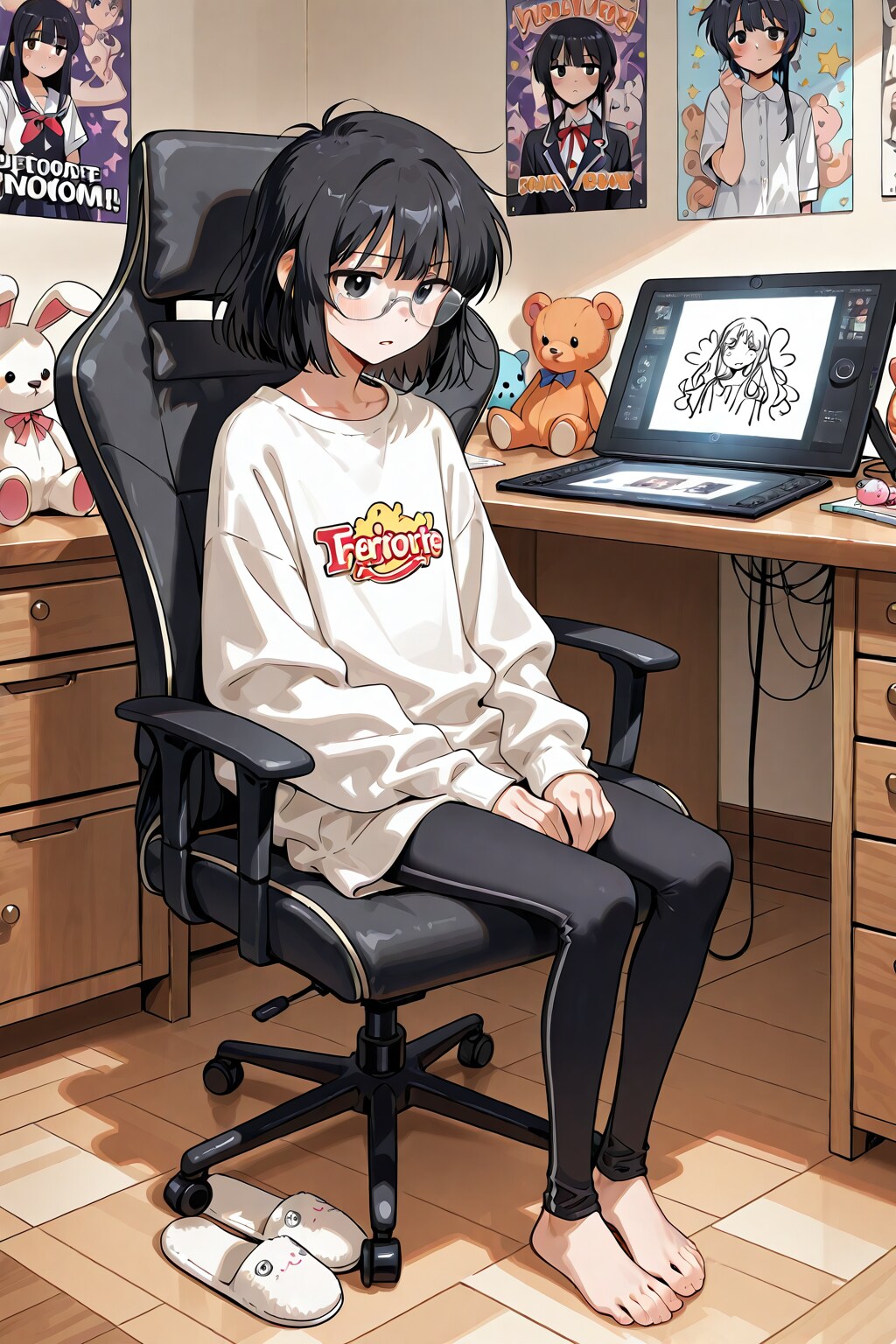 お絵描き女の子