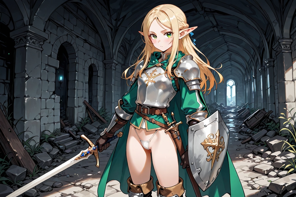 エルフの冒険者（剣士）