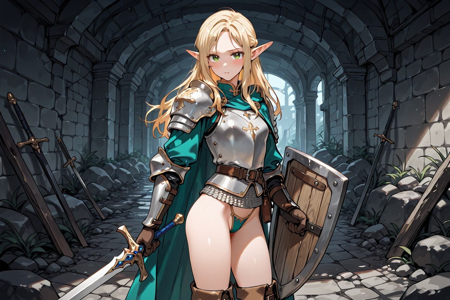 エルフの冒険者（剣士）
