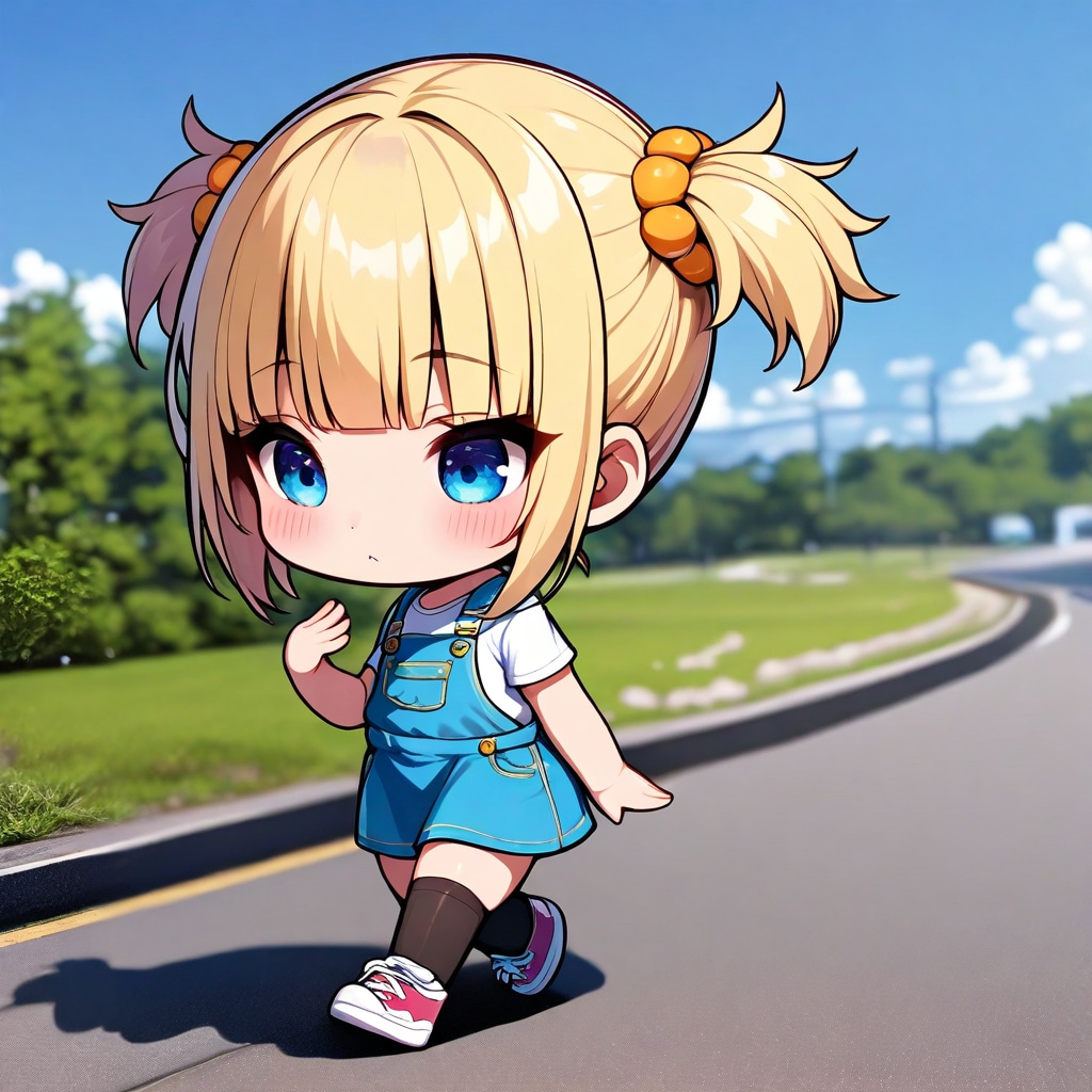 散歩中暑くて手で仰ぐ