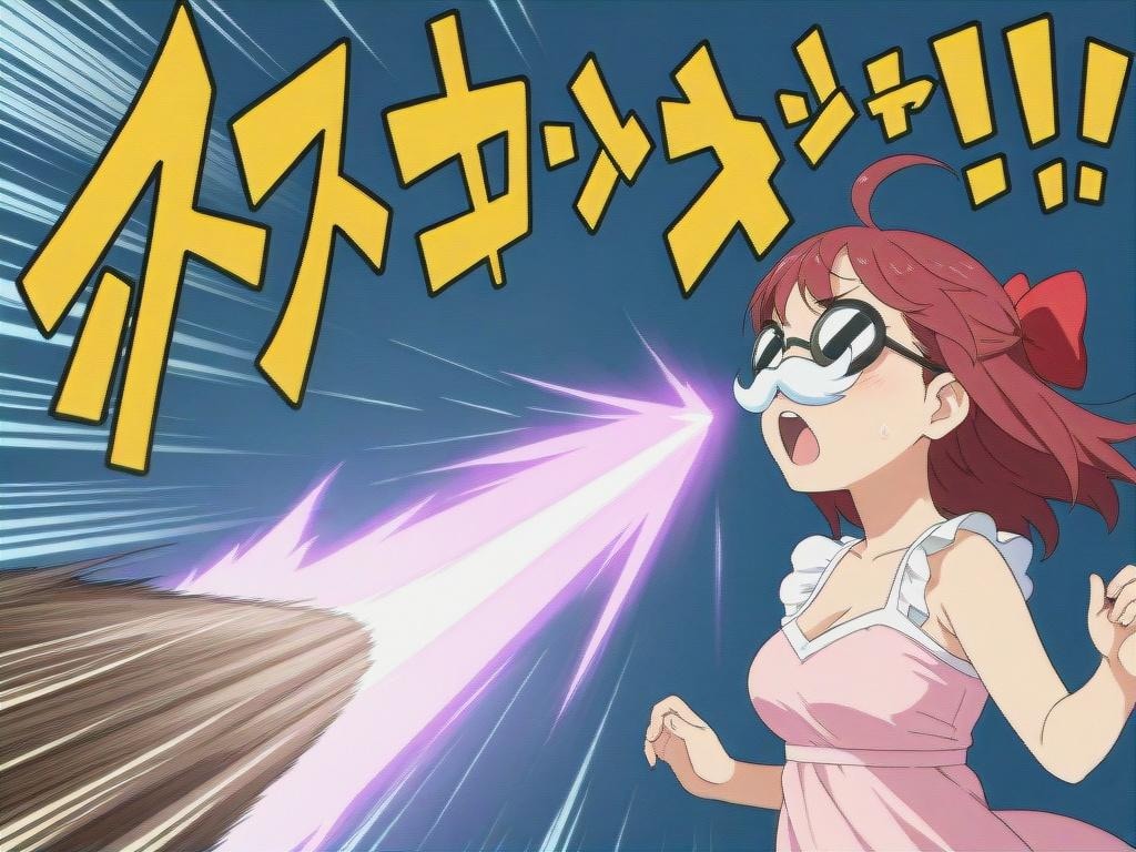 何かと戦うおねえさん