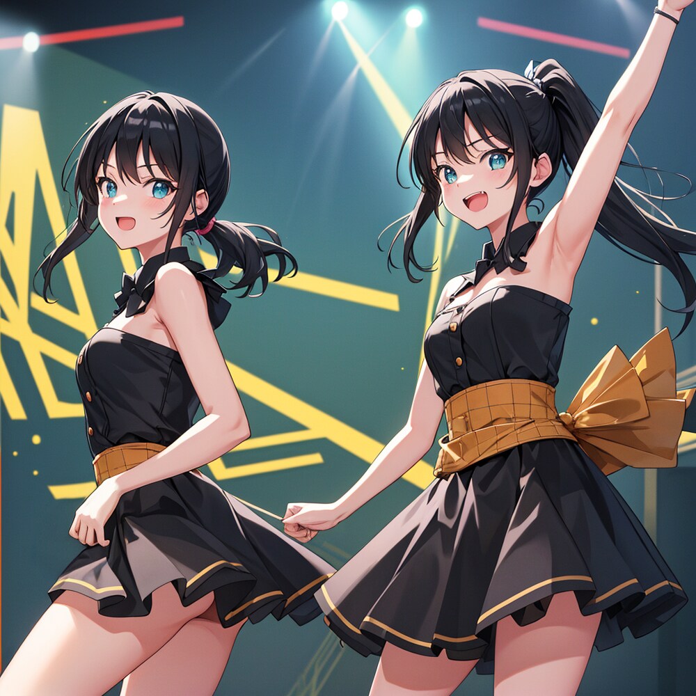黒髪ポニーテールのアイドル