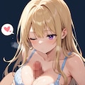巨乳金髪ロングちゃんのパイズリ 4枚目
