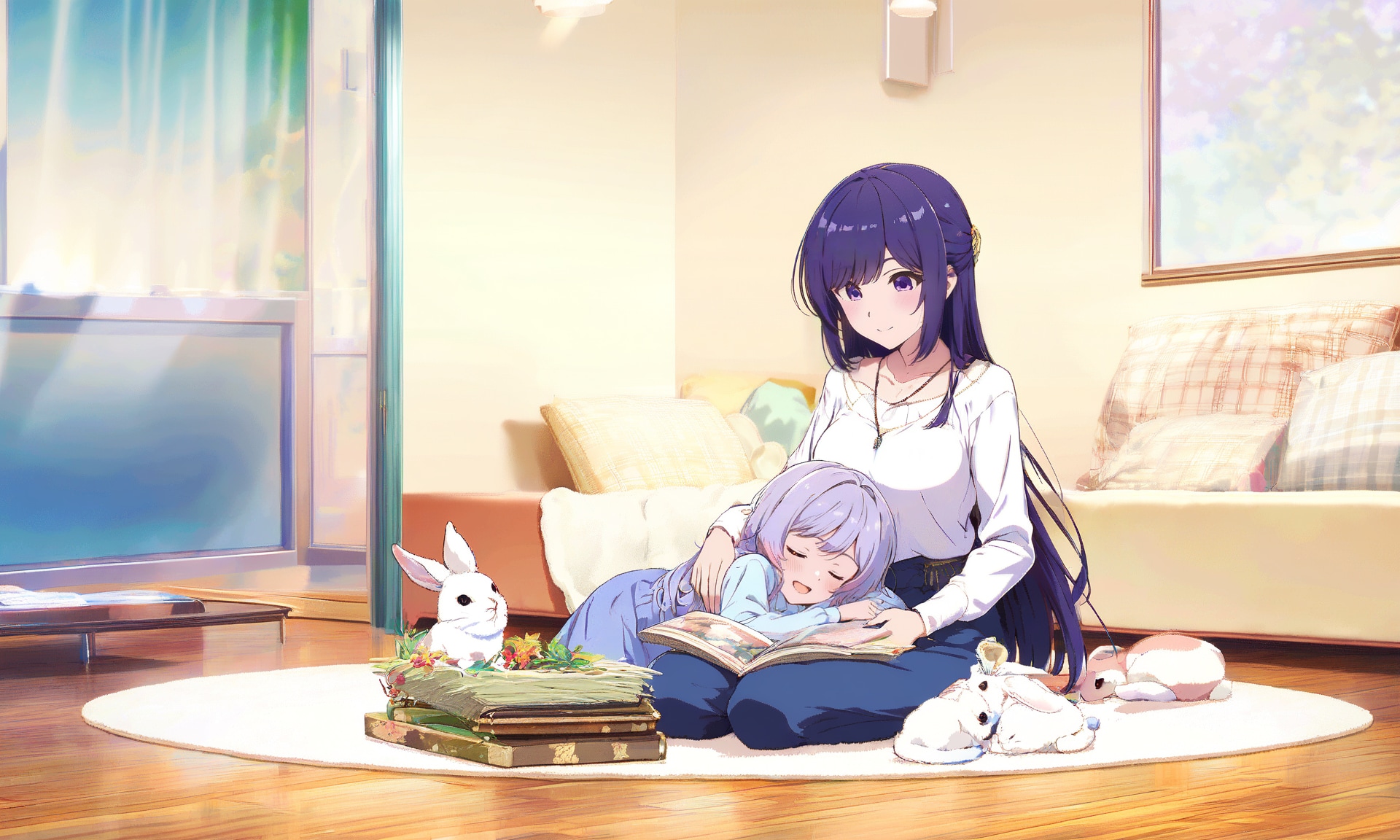 本の読み聞かせ《Stable Diffusion XL版》 | の人気AIイラスト・グラビア