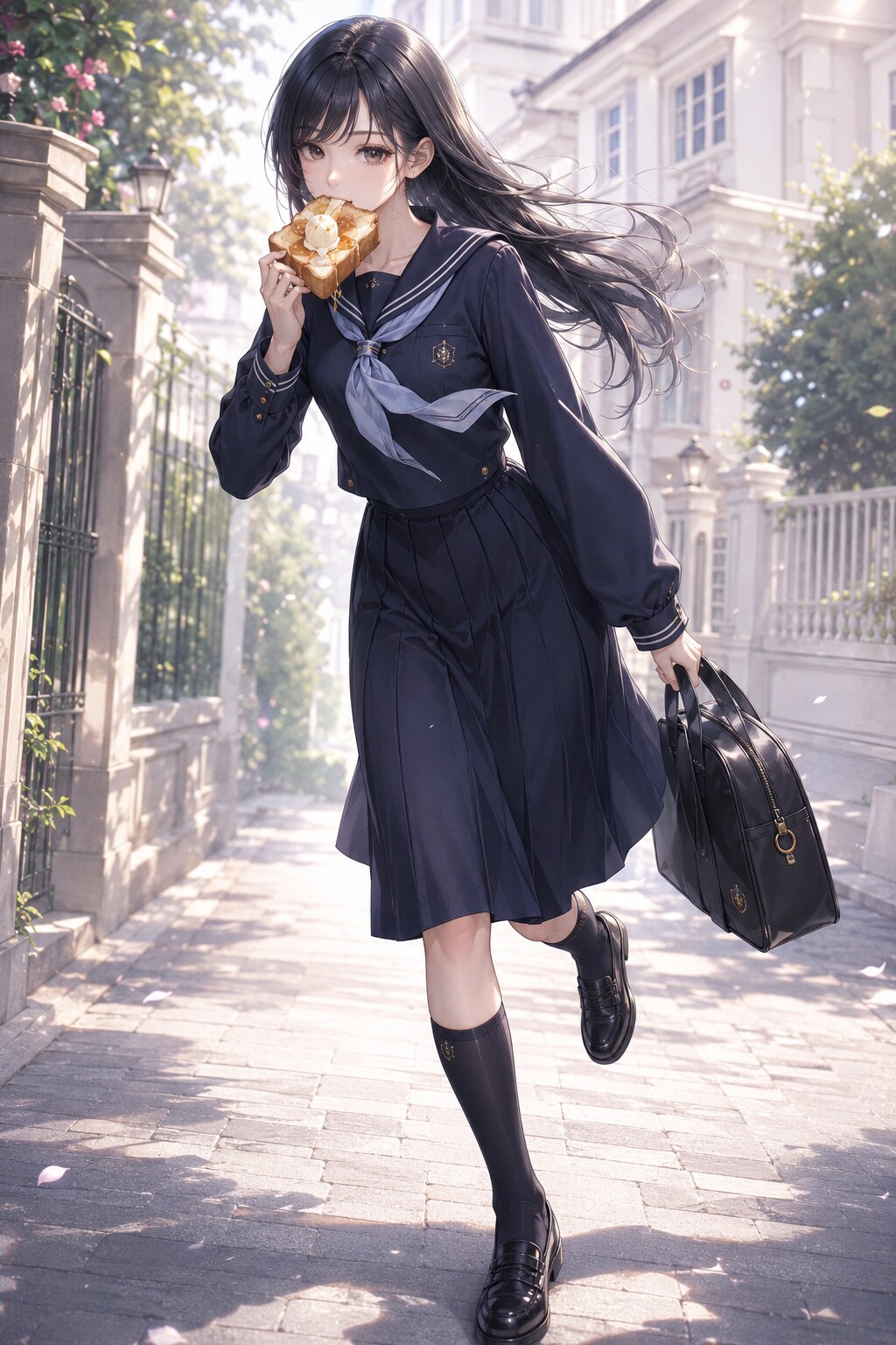 お嬢様は遅刻間際でも優雅にスカートの裾は乱さずに