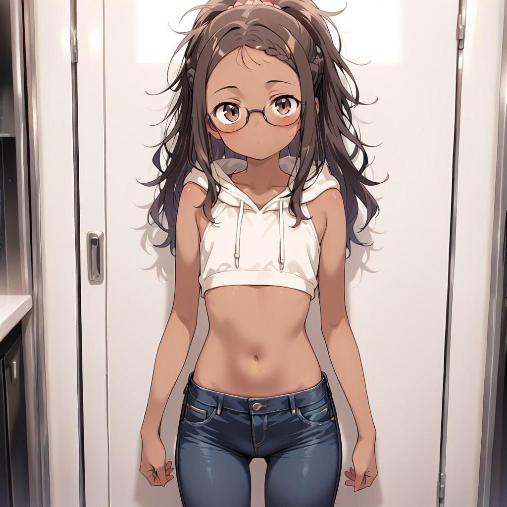 ヘソ出しめがねちゃん　その彼女に何があったのか！？