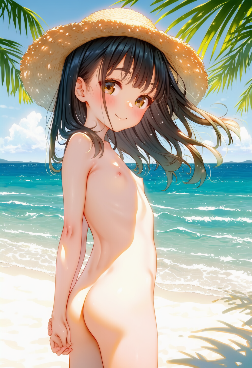 白浜と麦わら