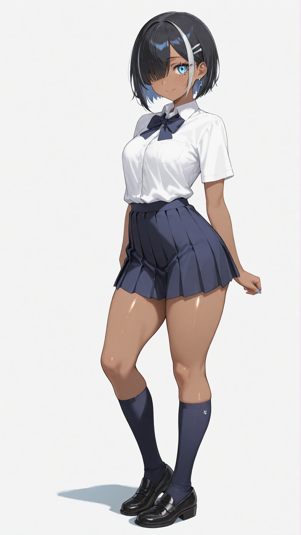 放課後の廊下で（AI画像合成習作）