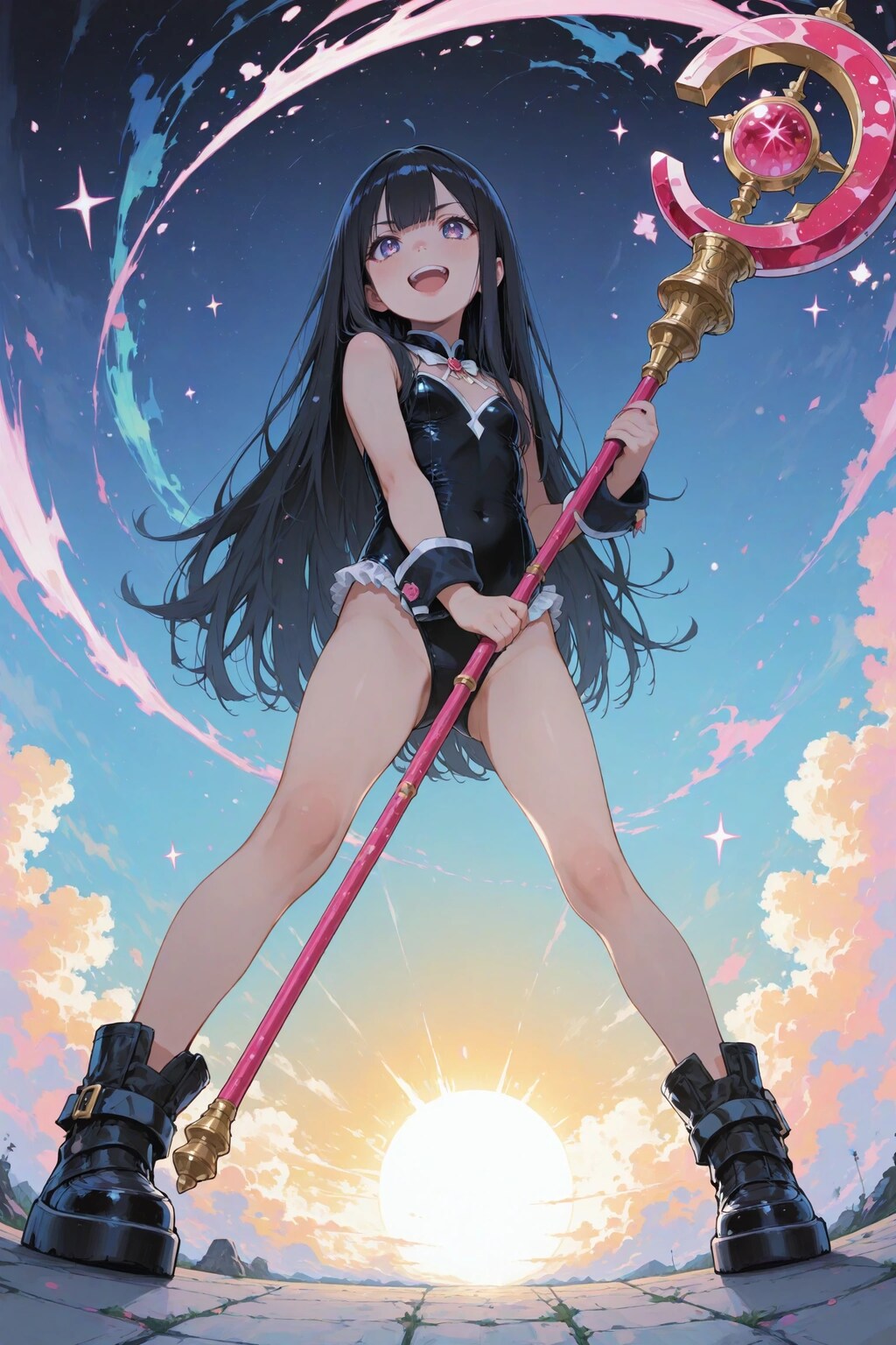 黒髪の魔法少女