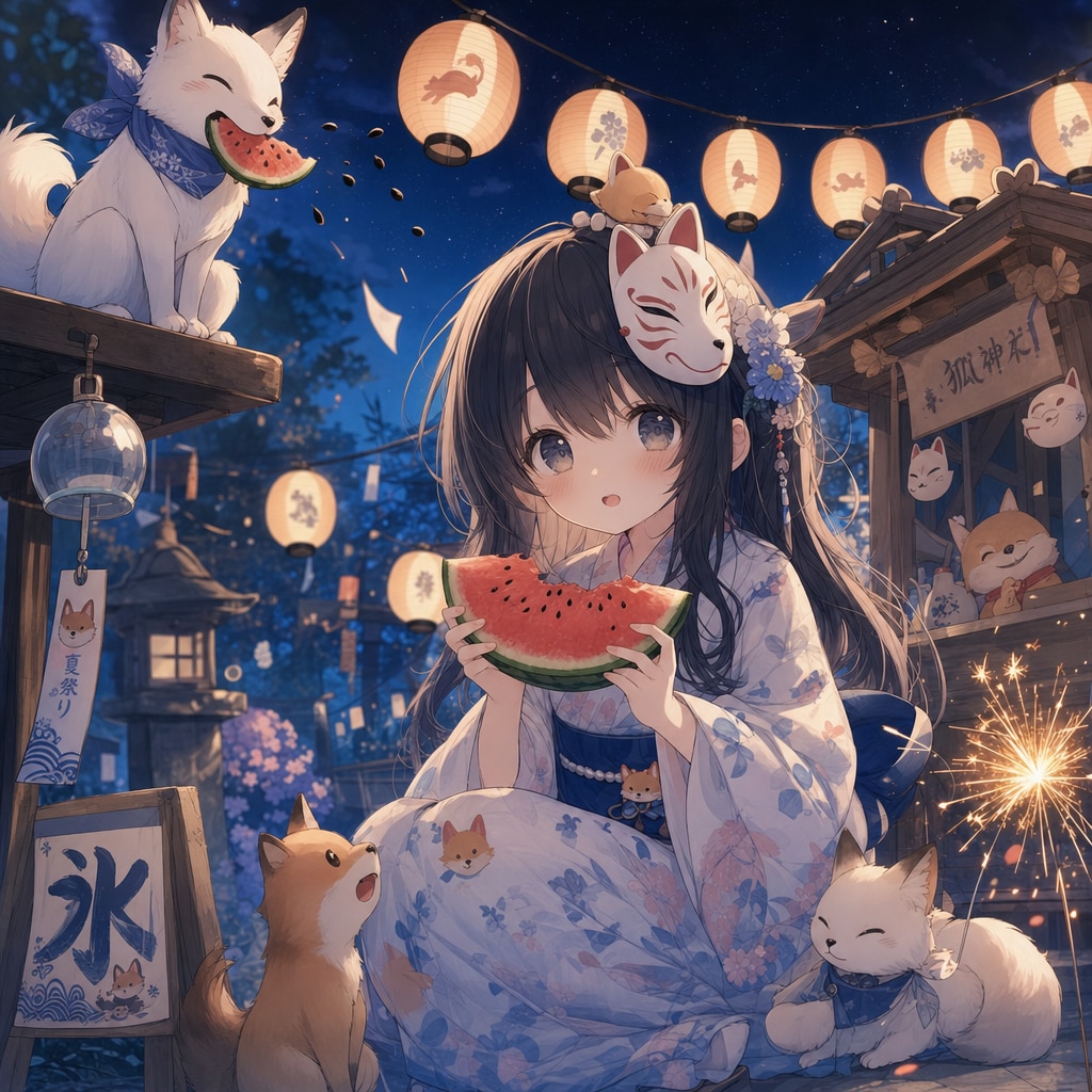スイカと少女 | の人気AIイラスト・グラビア