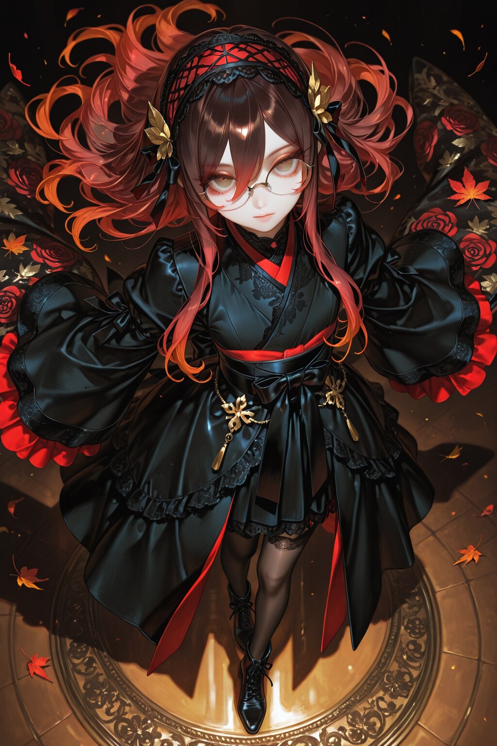 黒紅葉 〜和ゴス衣装〜 | の人気AIイラスト・グラビア