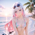 海に来た鈴木蘭ちゃん 2枚目