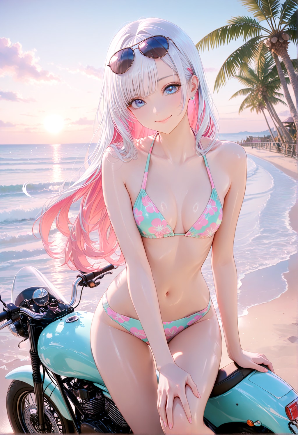 海に来た鈴木蘭ちゃん