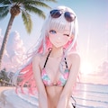 海に来た鈴木蘭ちゃん 4枚目