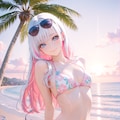 海に来た鈴木蘭ちゃん 3枚目