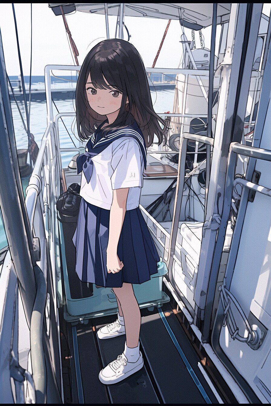 船上の制服姉さん