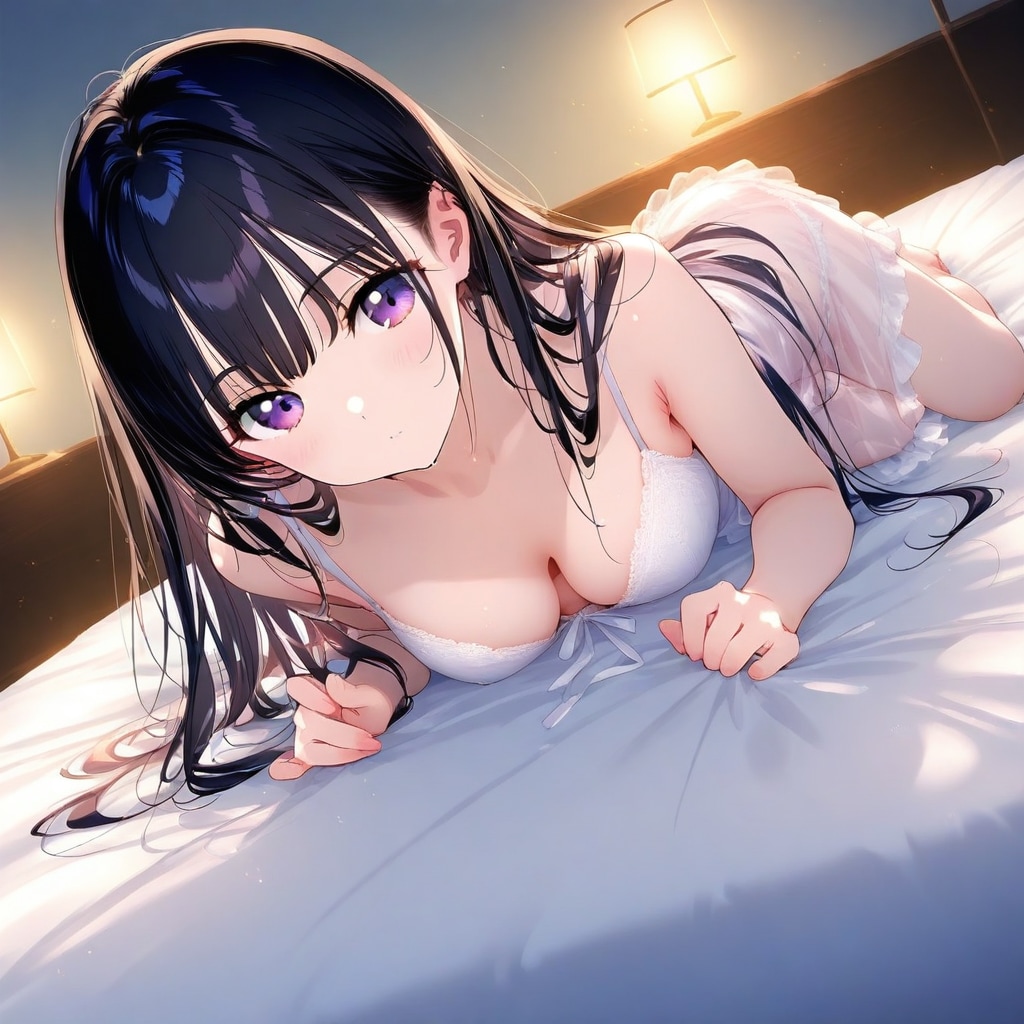 ベビードールで寝転ぶ凛ちゃん