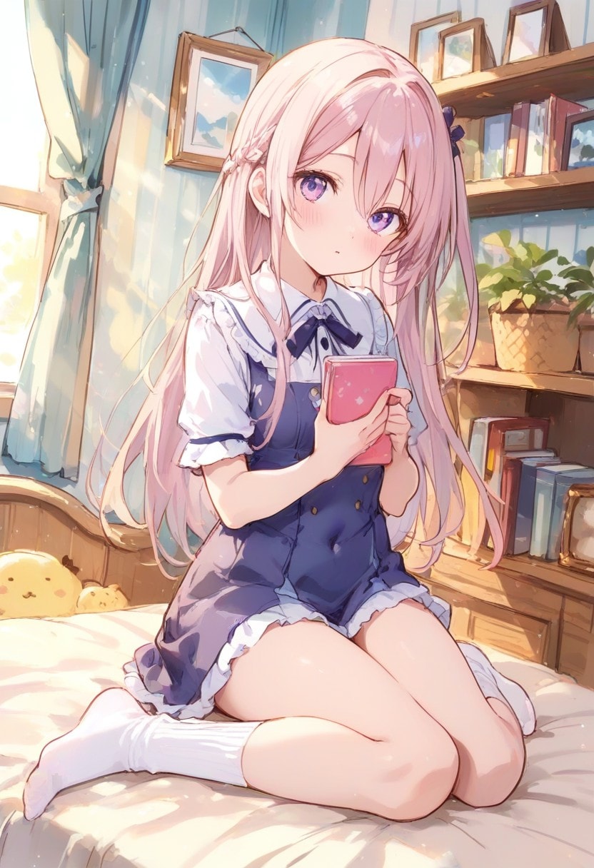 少女の部屋(水彩タッチ)(169)