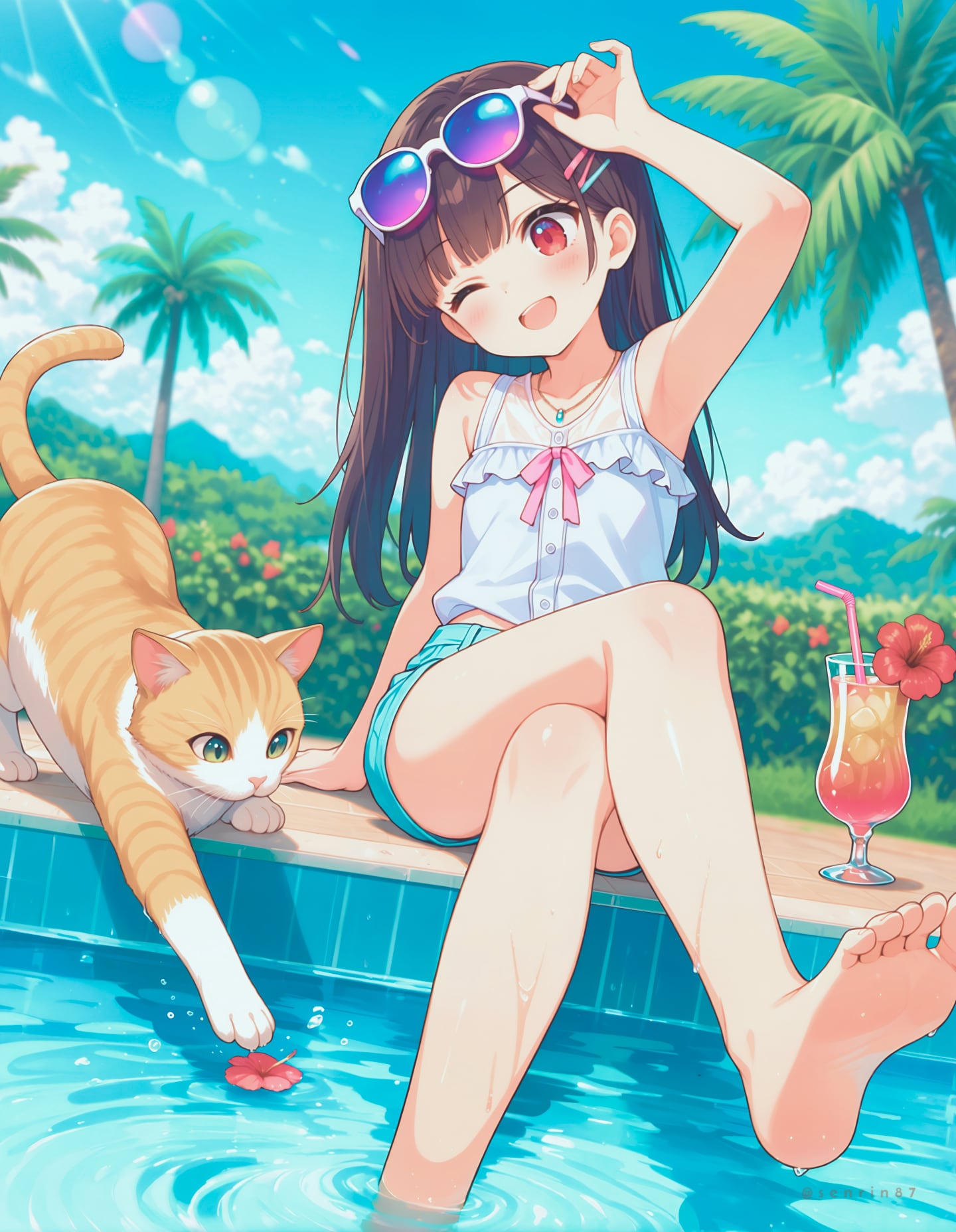 水際の好奇心🐈