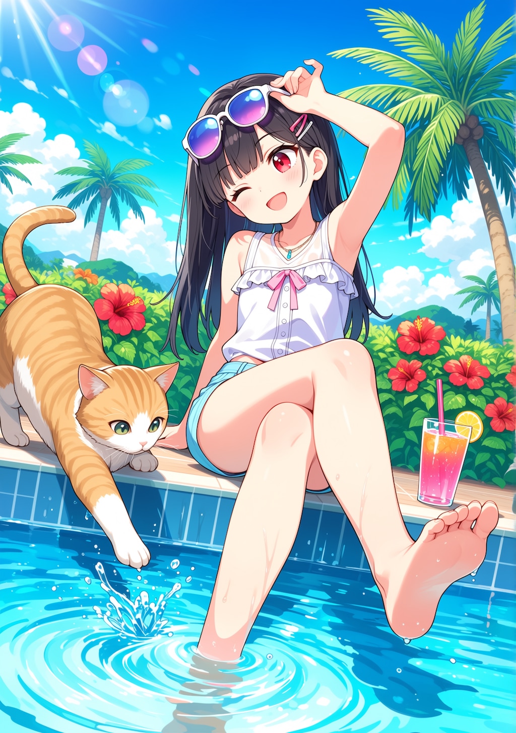 水際の好奇心🐈