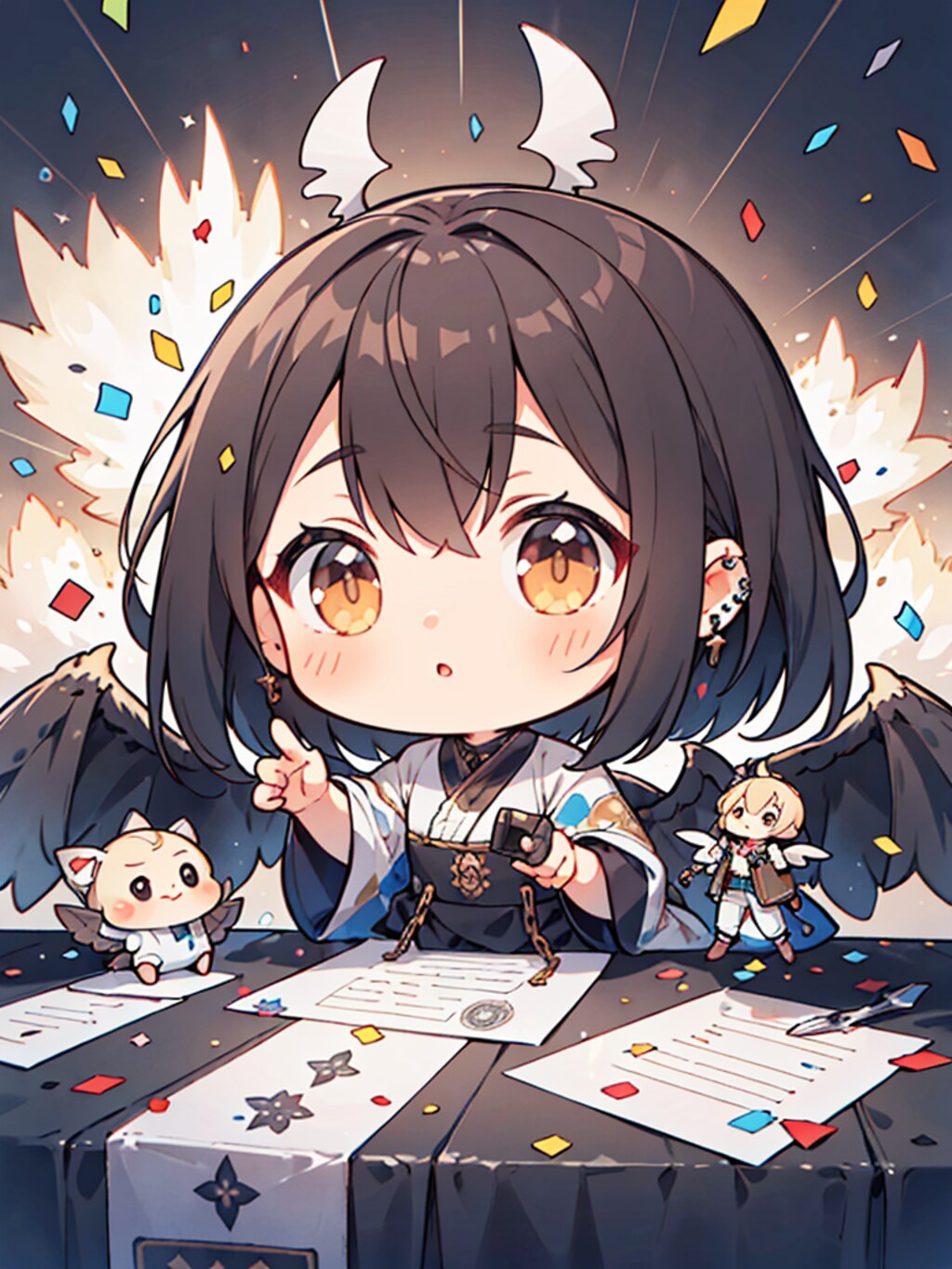 AIてんし　プロンプトちゃんとネガティププロンプトちゃん[ネガティププロンプトちゃん]2