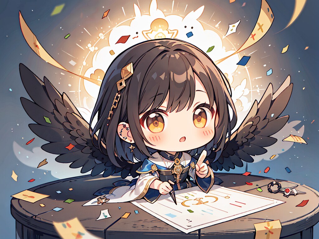 AIてんし　プロンプトちゃんとネガティププロンプトちゃん[ネガティププロンプトちゃん]2