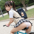 自転車通学　いちごのパンティ編 8枚目