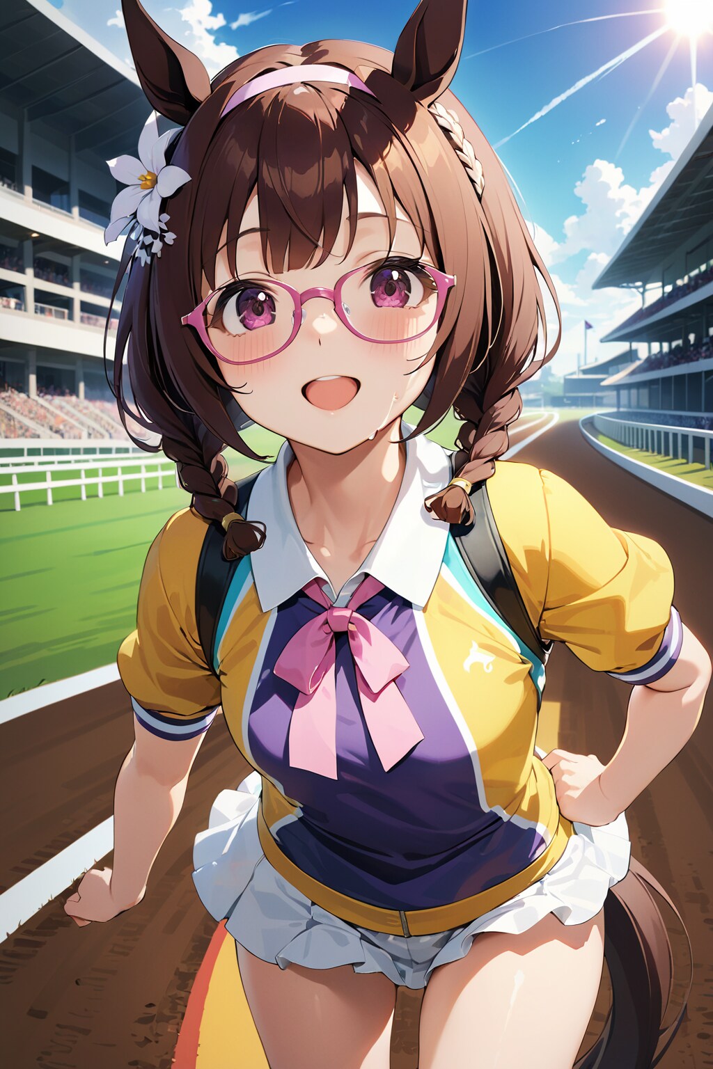 ウマ娘ニシノフラワー✕コスプレ委員長ちゃん