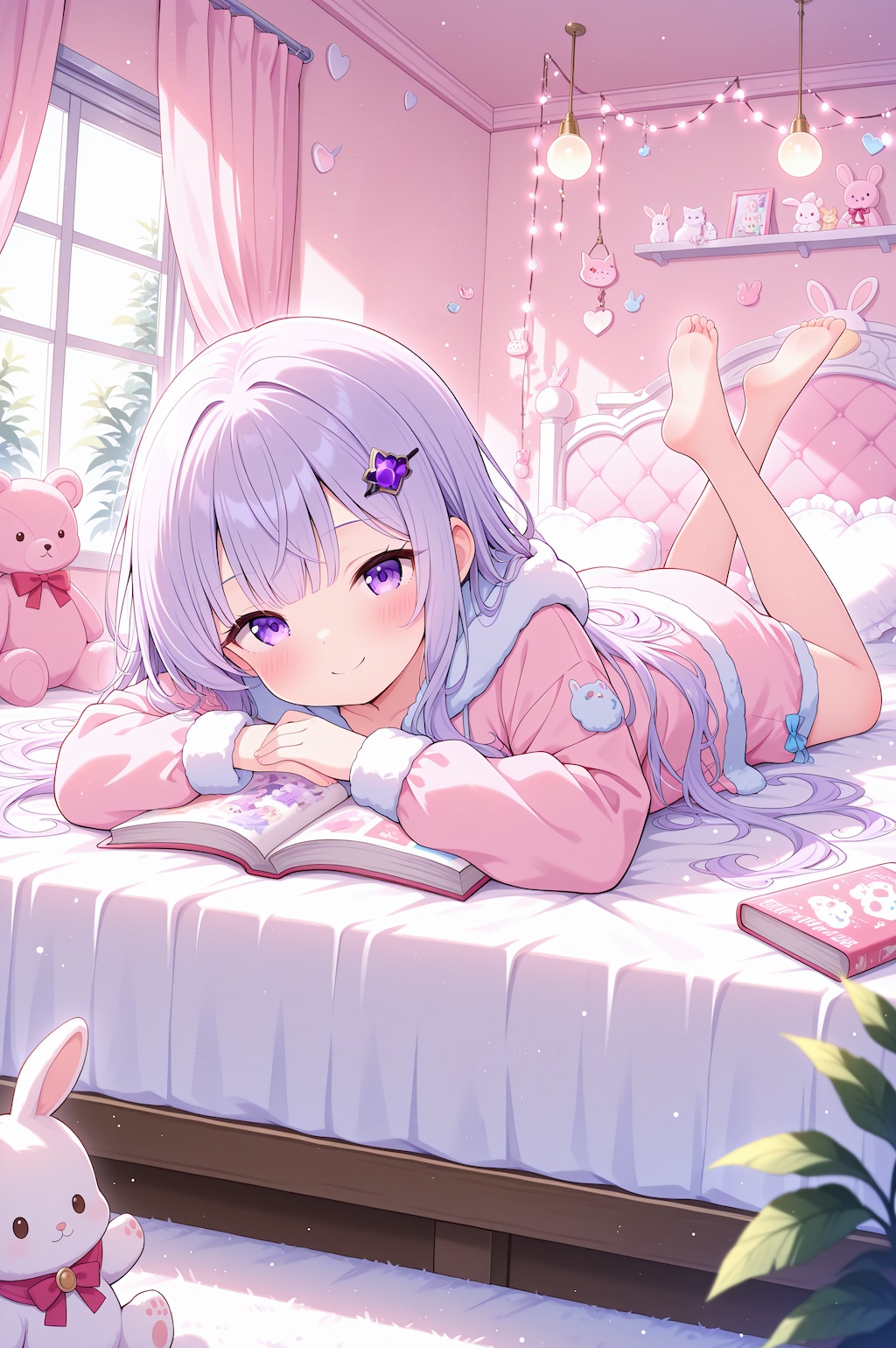 ベッドの上でゴロゴロ