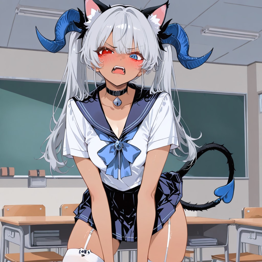 隣に、悪魔❗こっち見んなよ😱