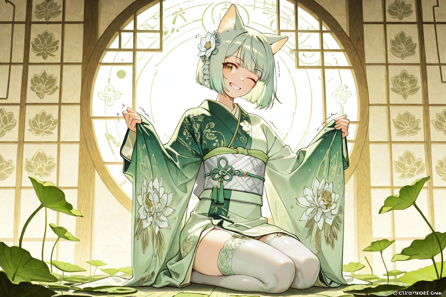 和風テイストのナギちゃん