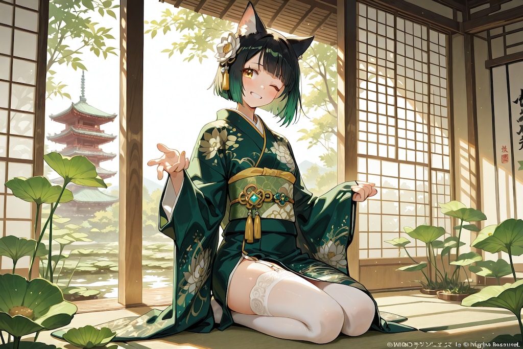 和風テイストのナギちゃん