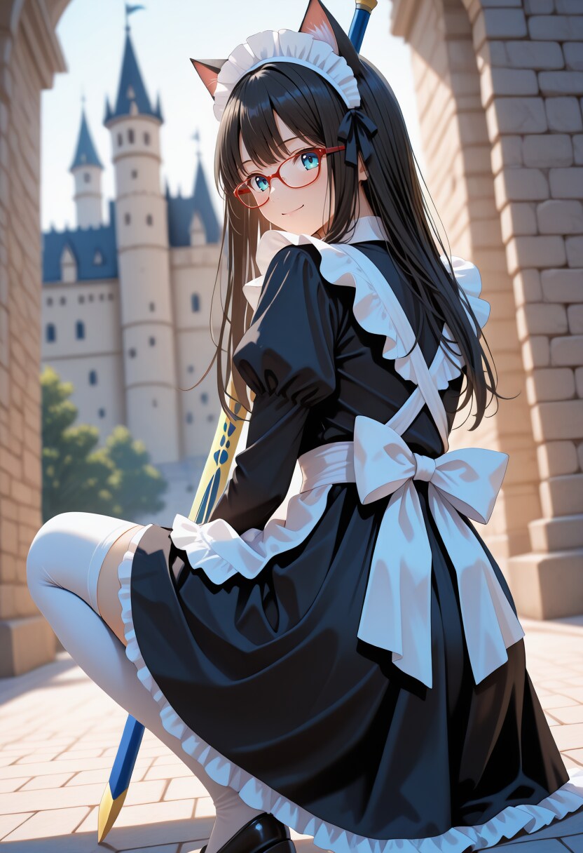 戦う猫耳メイドさん