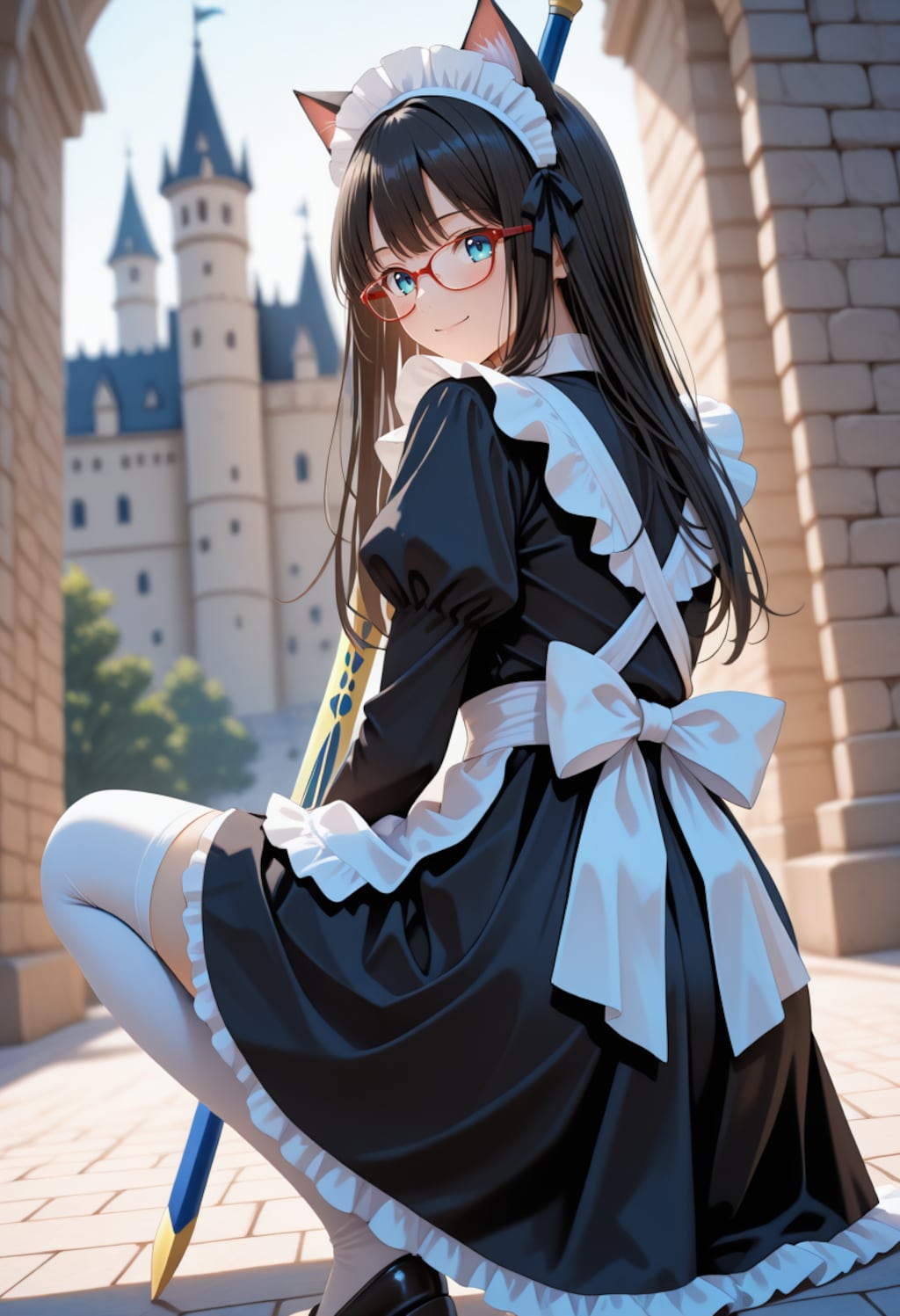 戦う猫耳メイドさん