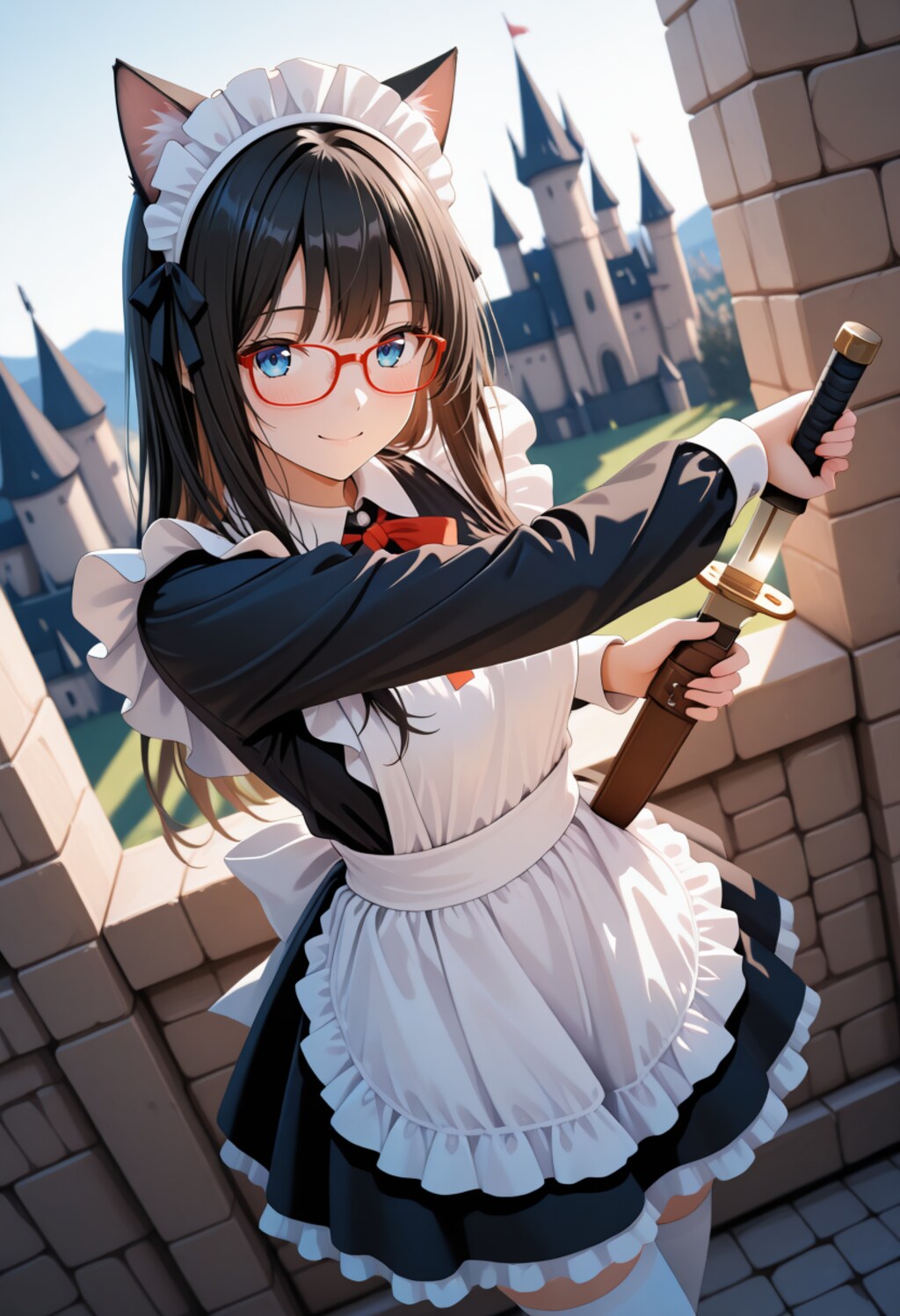 戦う猫耳メイドさん