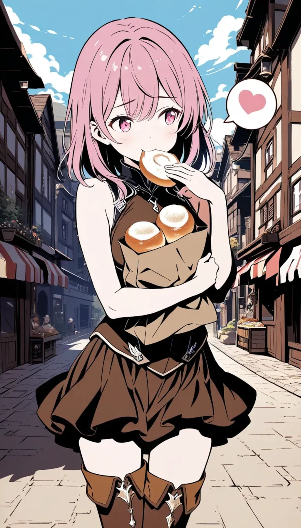 冒険者DAYS『焼きたてを食べれるのは買い出しの特権だよね♡』ミナト