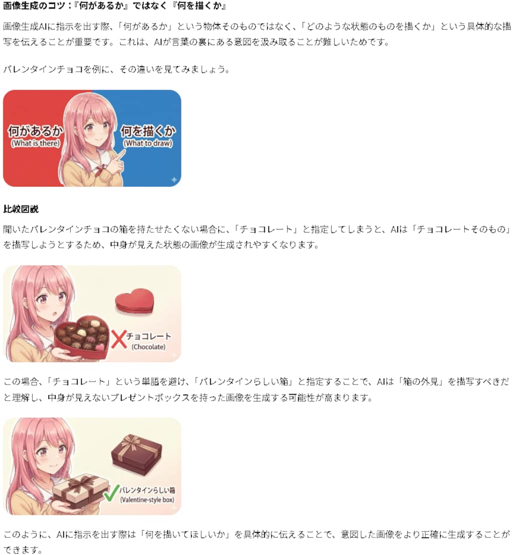 思った通りに絵の生成が出来なかった図