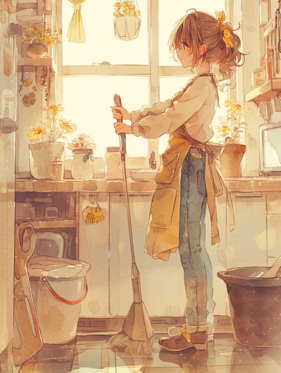大掃除。
