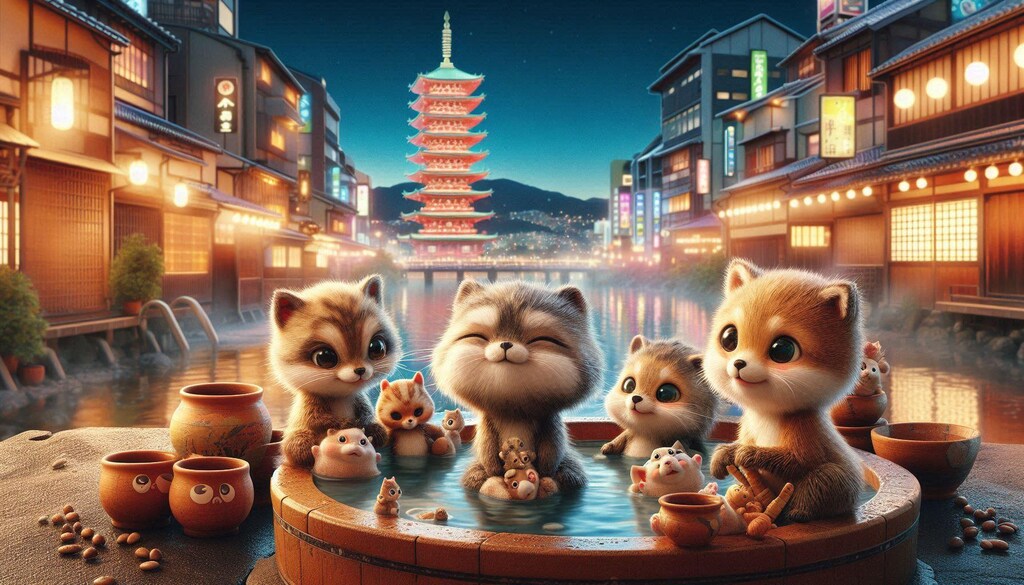 ４アニマル温泉旅行
