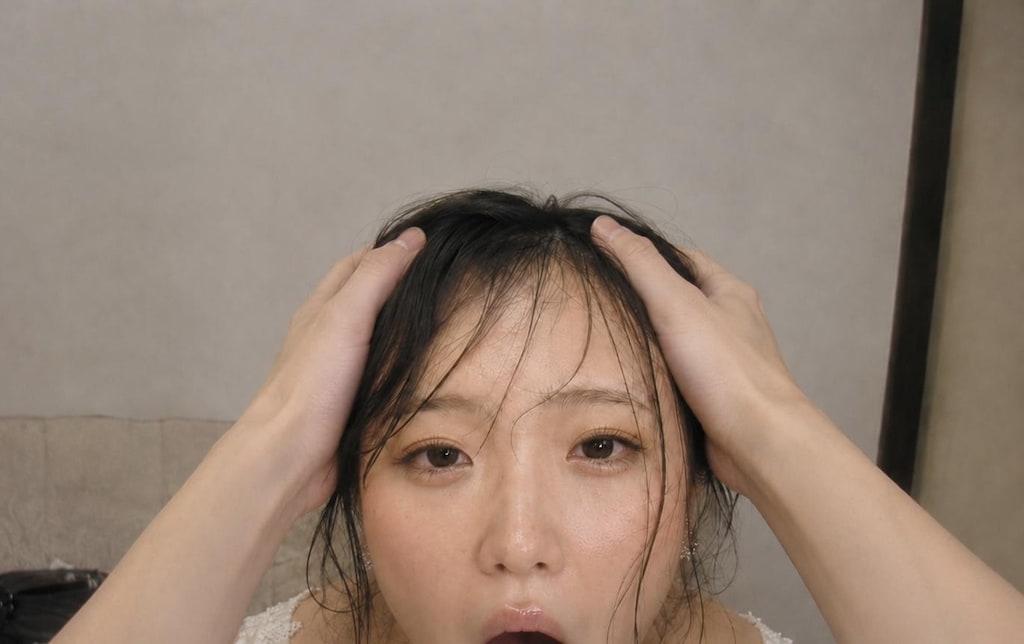 結婚式の控え室で咥えて