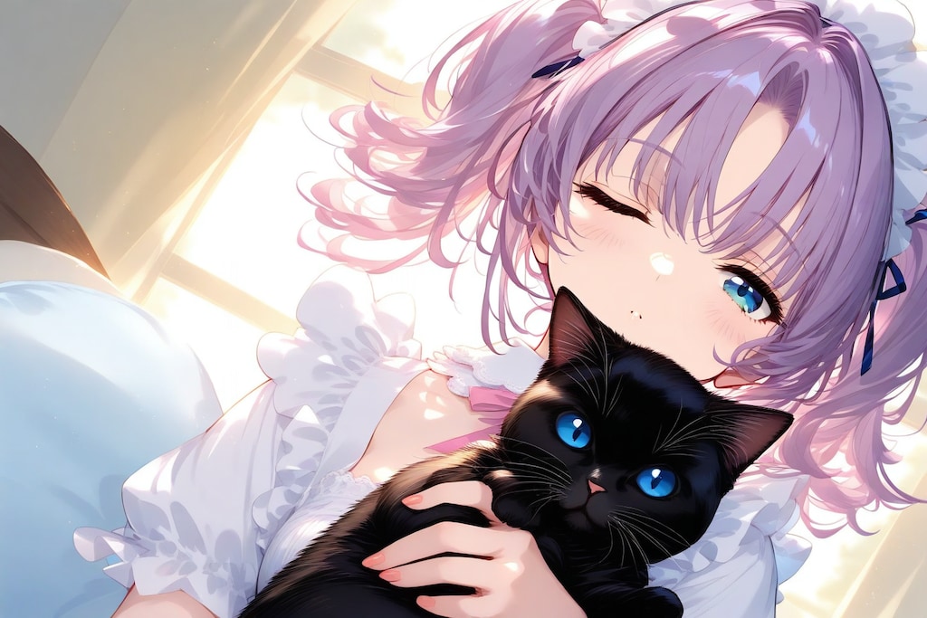 ぶるーあいずくろねこ