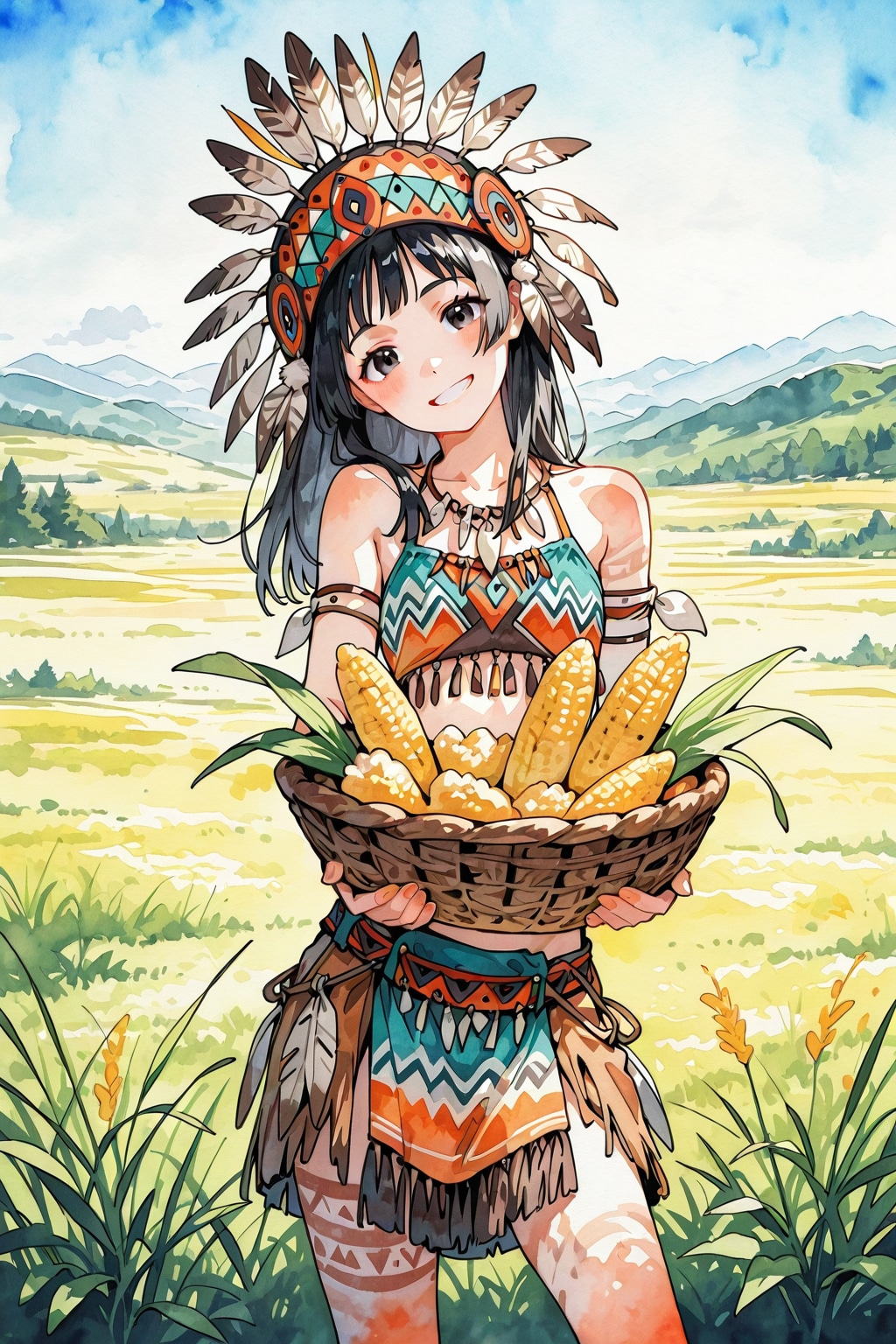 大草原の空の下 ２４ | の人気AIイラスト・グラビア