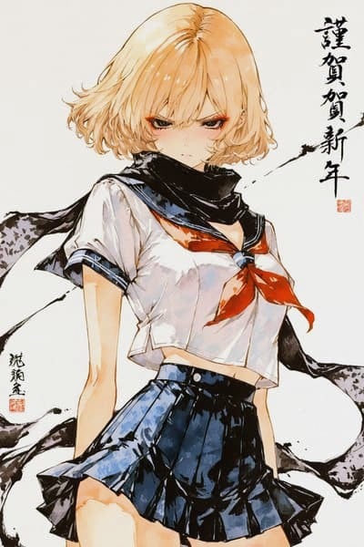 APRICOT版水墨画千鶴お姉やん💓
