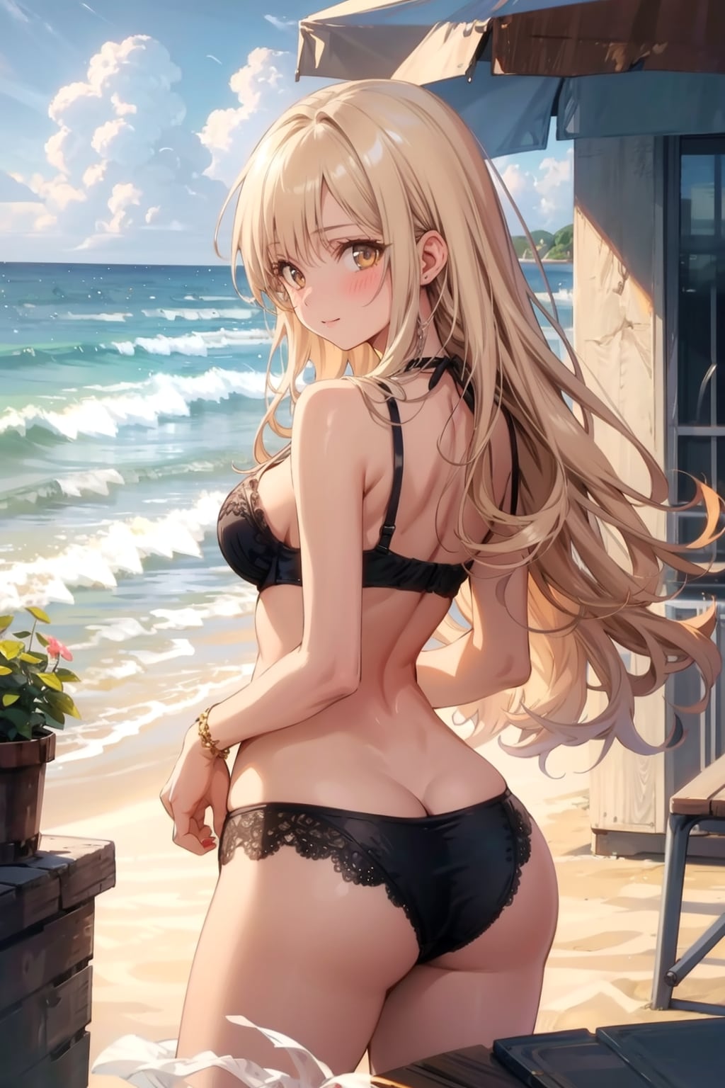 振り向き美少女