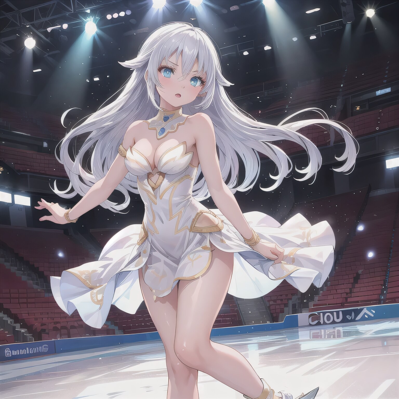 銀髪ロングでフィギュアの少女６ | の人気AIイラスト・グラビア