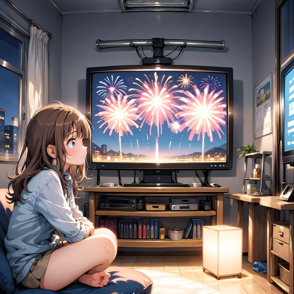 花火はね、家で見える