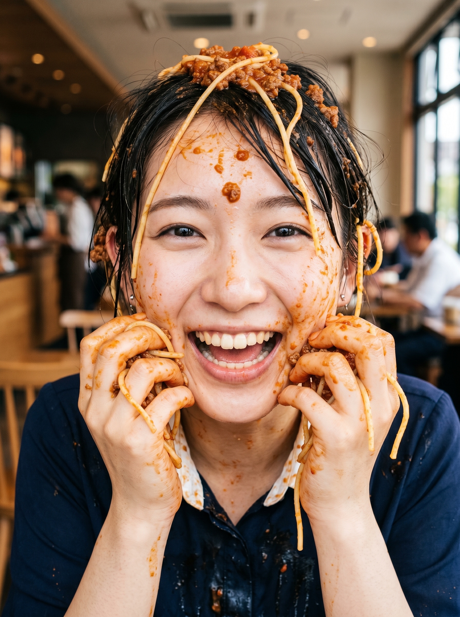 ミートソーススパゲティぶっかけ