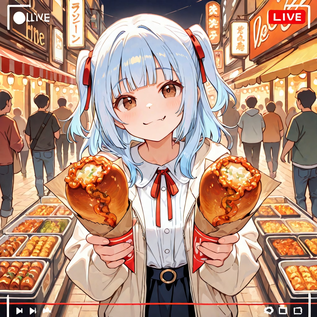 商店街食べ歩き配信 | の人気AIイラスト・グラビア