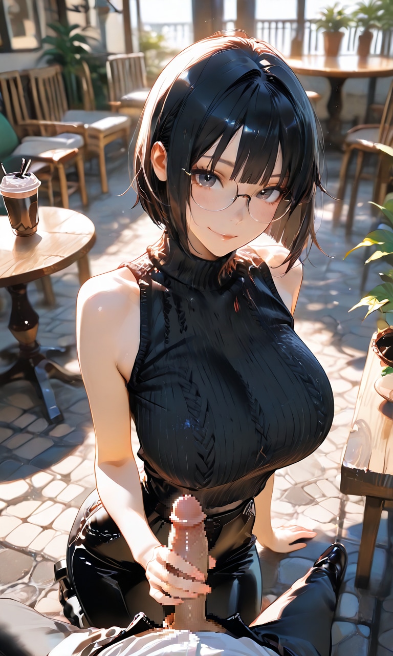カフェにいた地味系メガネ娘がエロかった