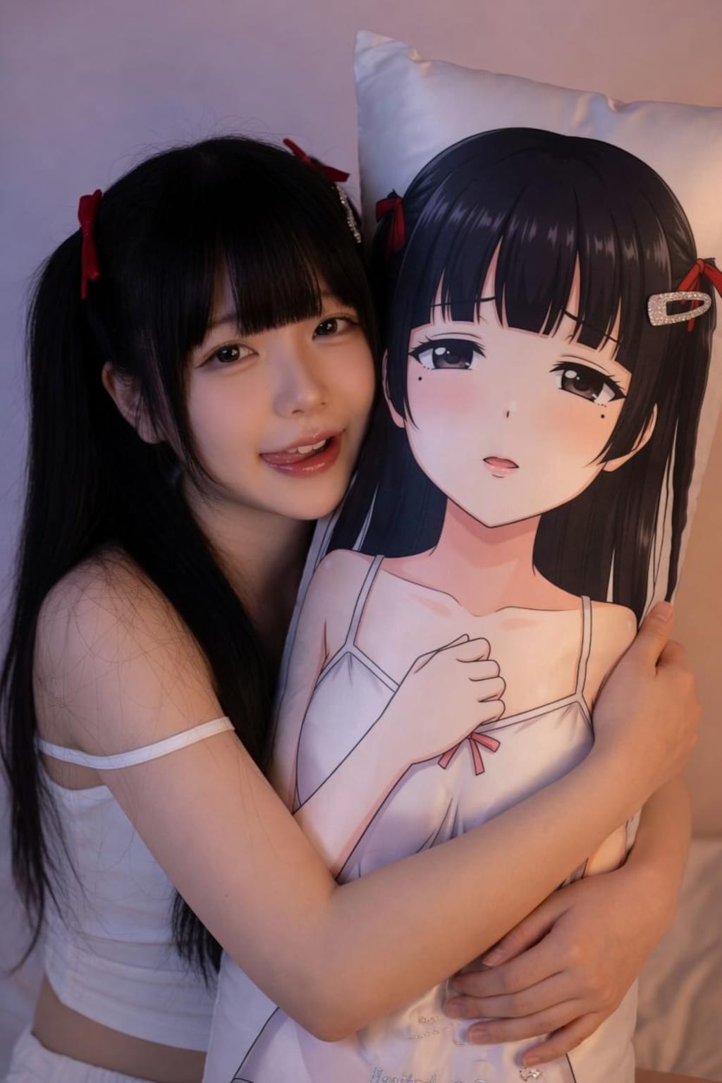 抱き枕と女の子